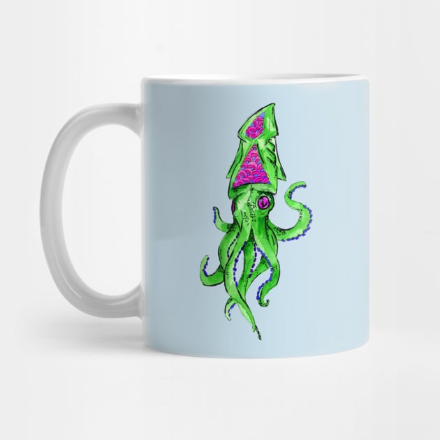 Green Octopus by ZeichenbloQ